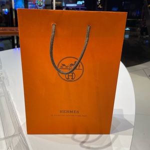 Hermes black/brown reversible belt with silver hardware